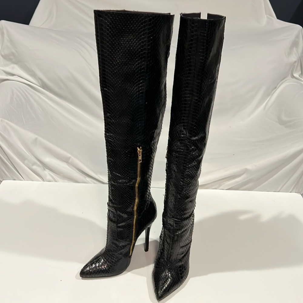 London Trash leather over the knee boots
